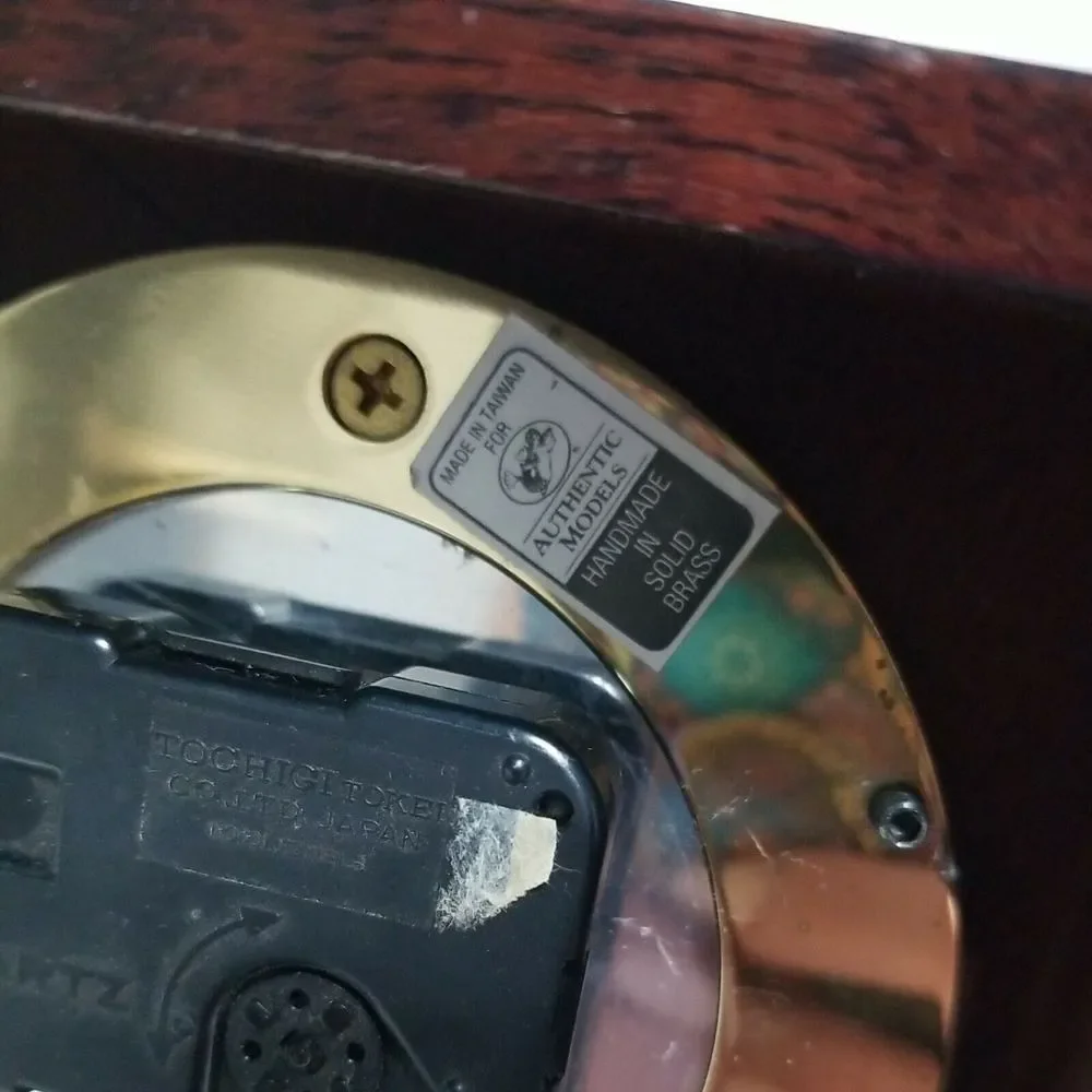 John Poole - England - Desk Clock‎ Wooden Box Tested